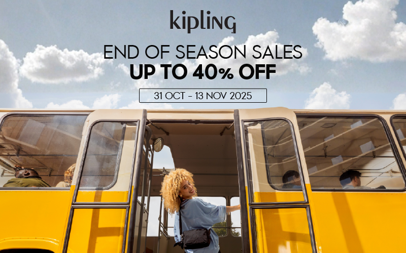 Kipling 40% off