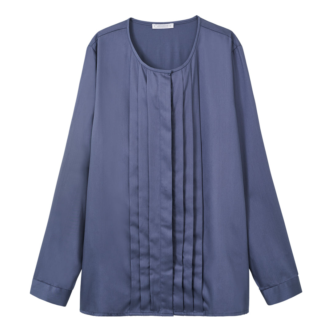 Long Sleeve Blouse (Dark Blue)