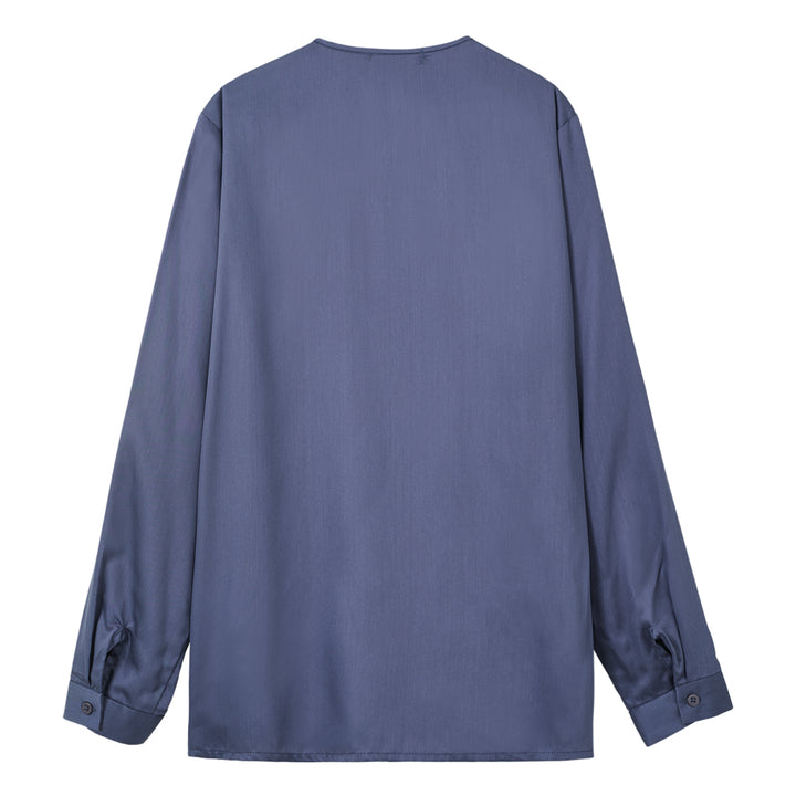 Long Sleeve Blouse (Dark Blue)