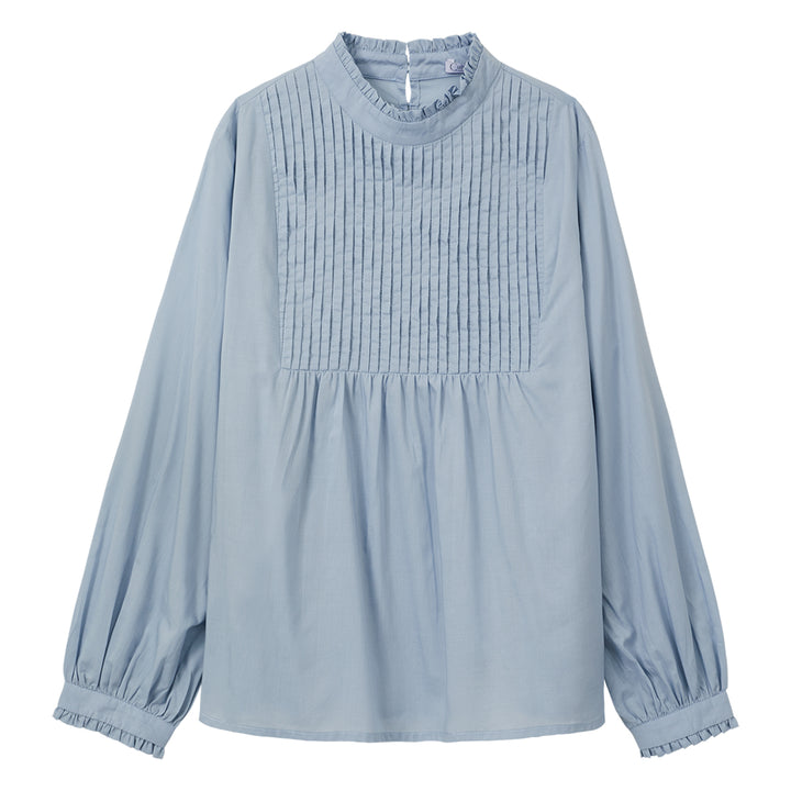 Long Sleeve Lace Blouse (Baby Blue)
