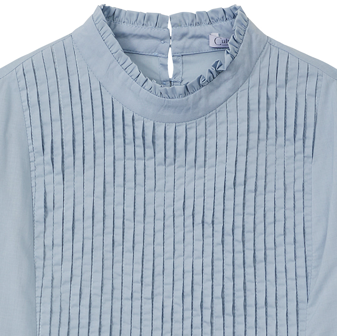 Long Sleeve Lace Blouse (Baby Blue)