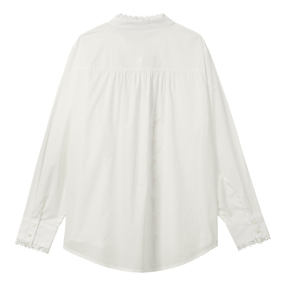 Floral Long Sleeve Blouse (White)