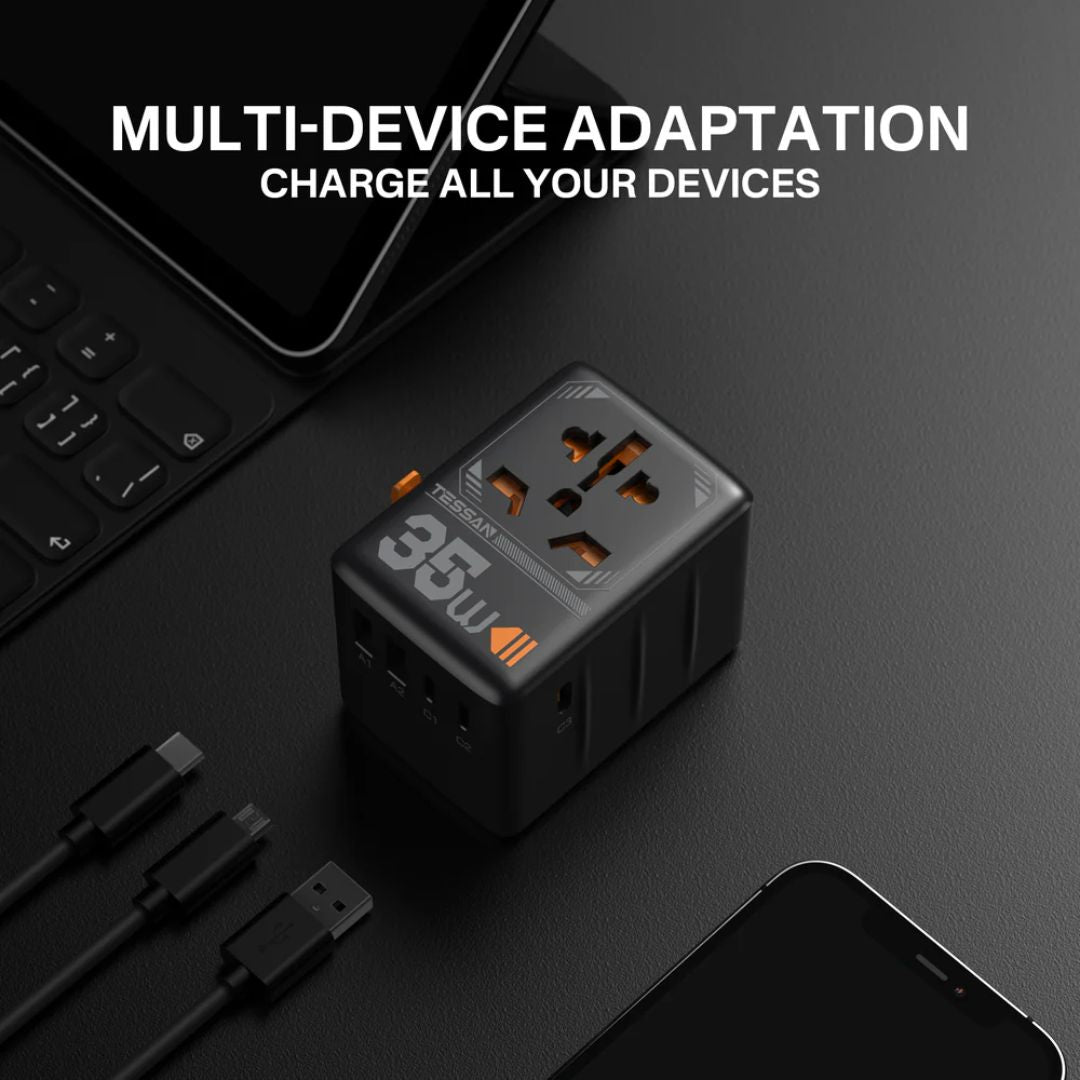 Tessan 35W Universal Travel Adapter 5 Port