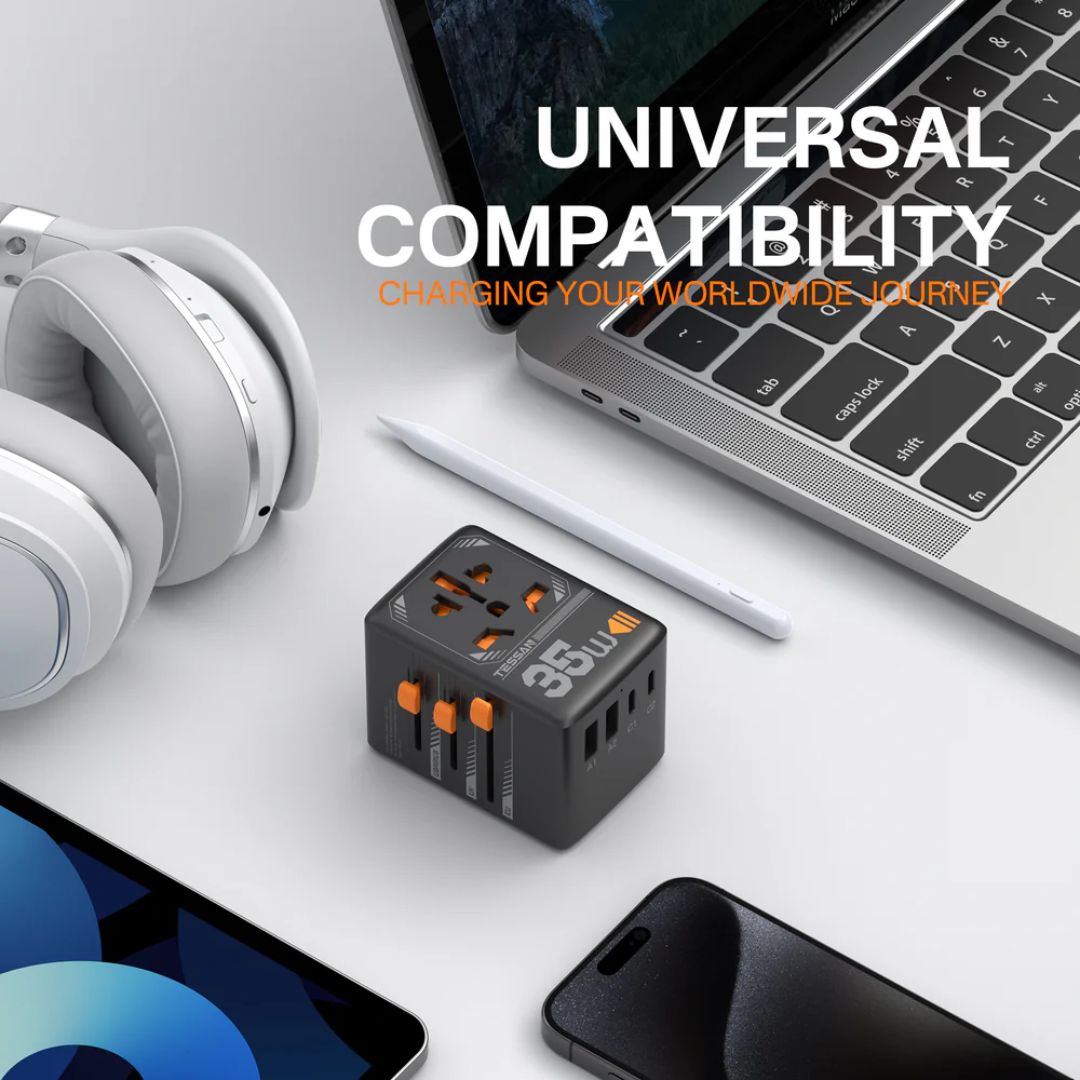Tessan 35W Universal Travel Adapter 5 Port