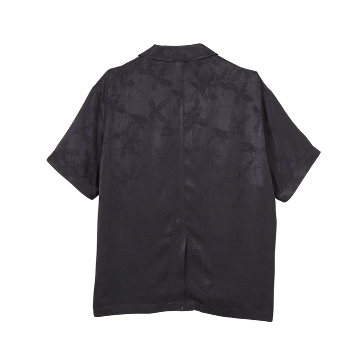 Short Sleeve Casual Jacket (Black / White)