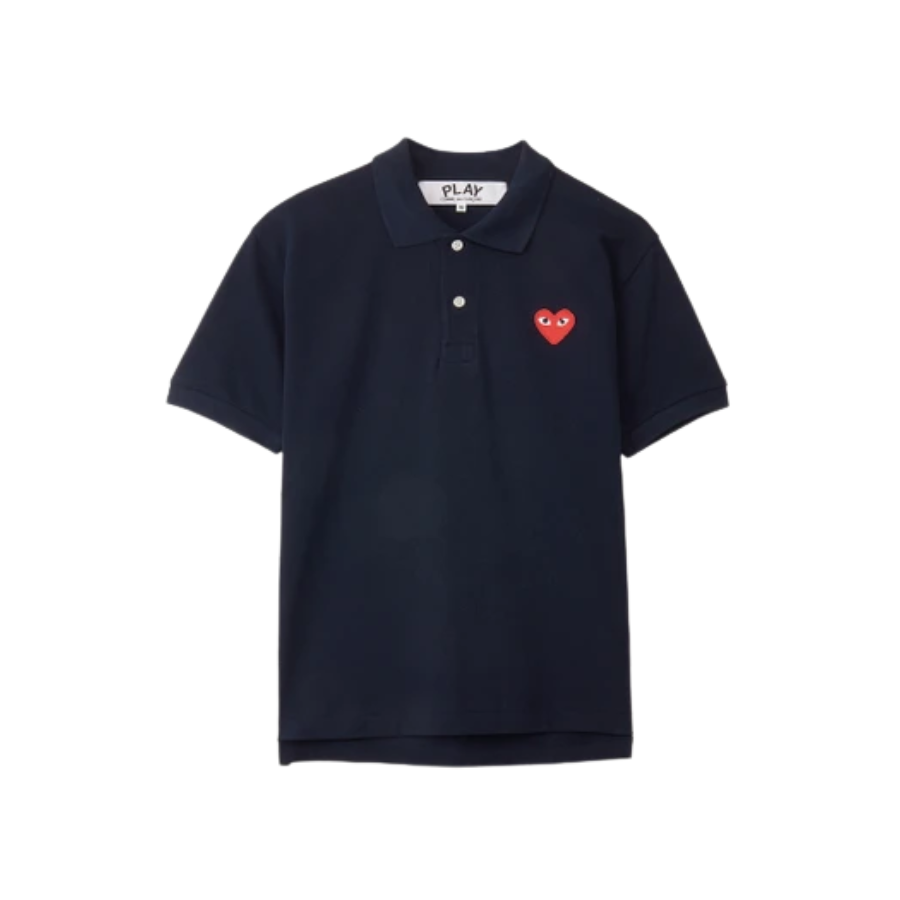 Single Red Emb Polo Tee (Navy)