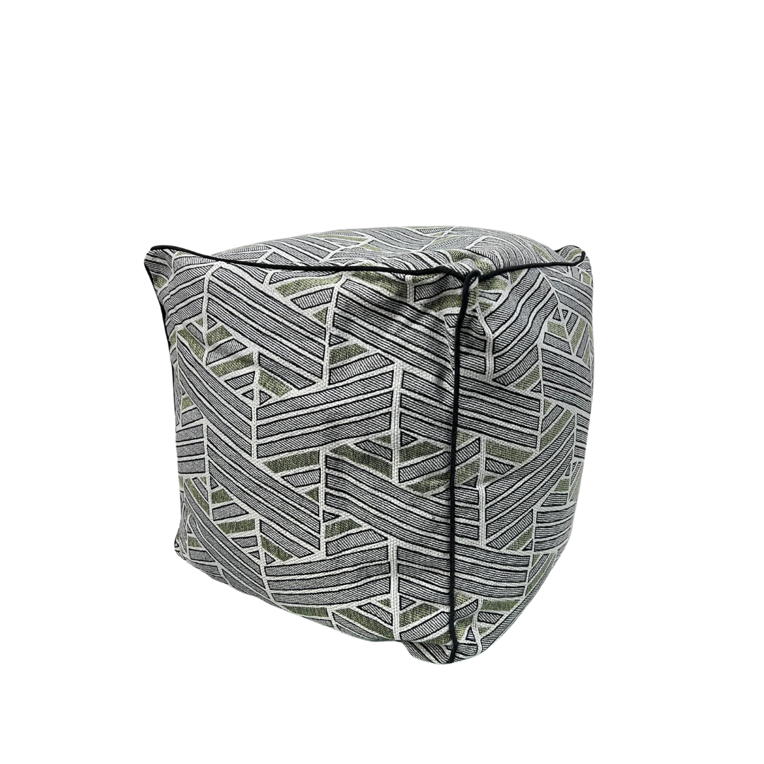 Cube Bean Bag - Cushion Cover Grey Retro