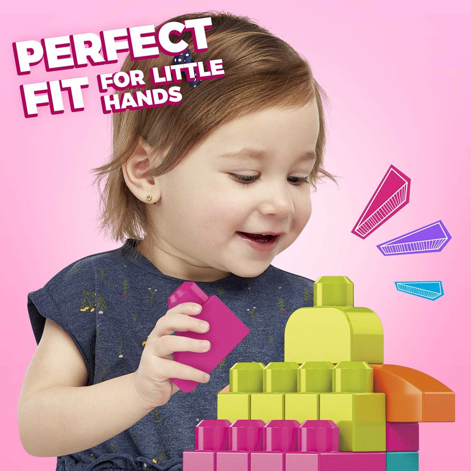 DCH54 First Builders Big Building Bag (60 Pcs) Pink