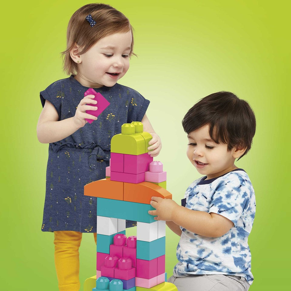 DCH54 First Builders Big Building Bag (60 Pcs) Pink