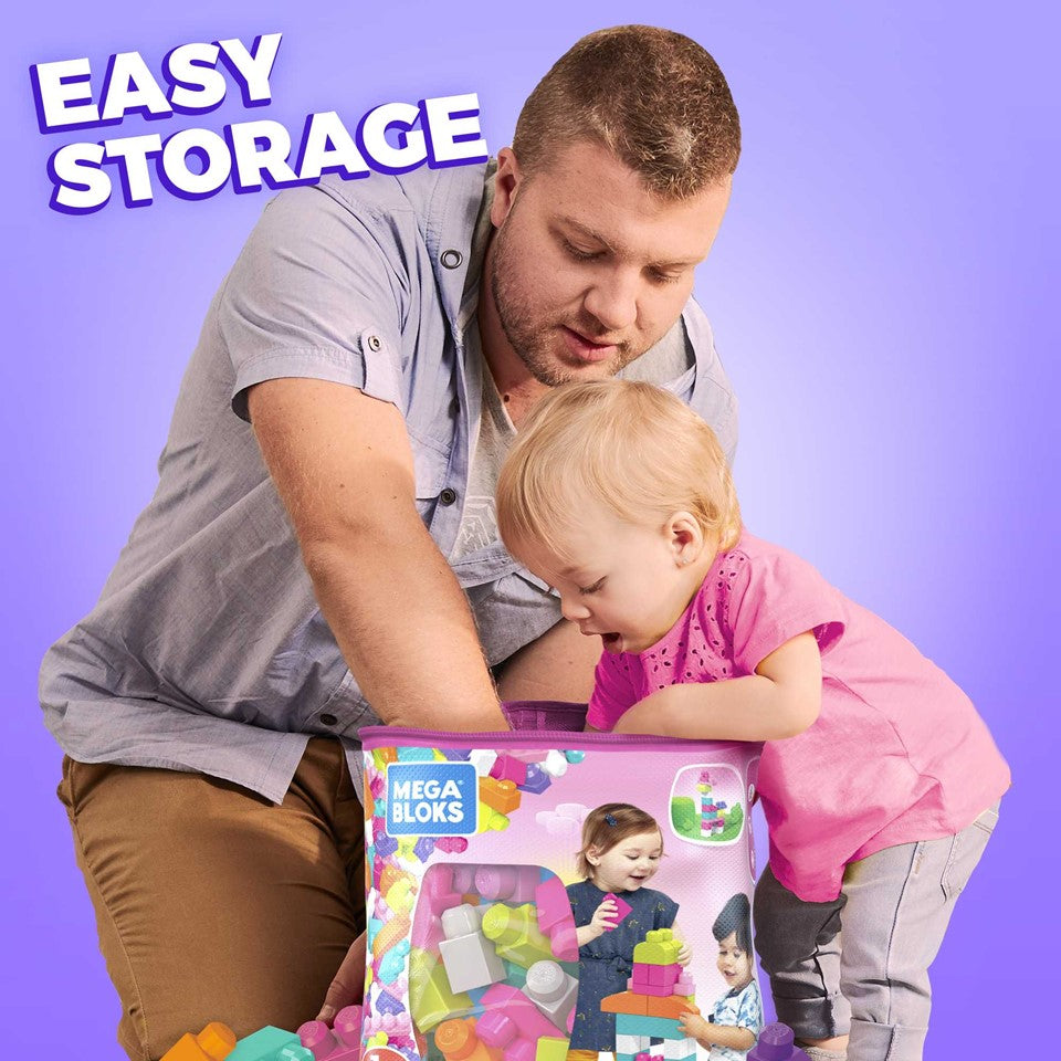 DCH54 First Builders Big Building Bag (60 Pcs) Pink