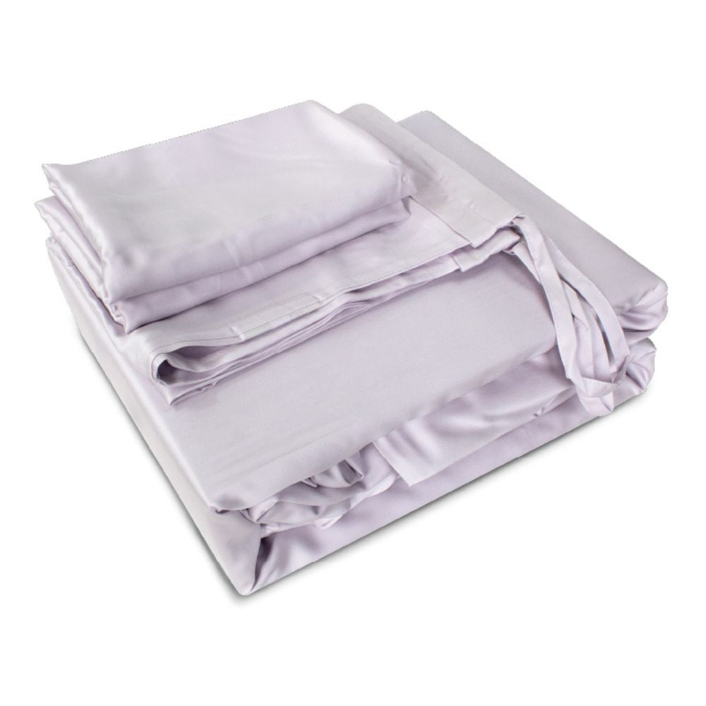 Tencel Solid 1000TC Bed Set - Frosted Lilac