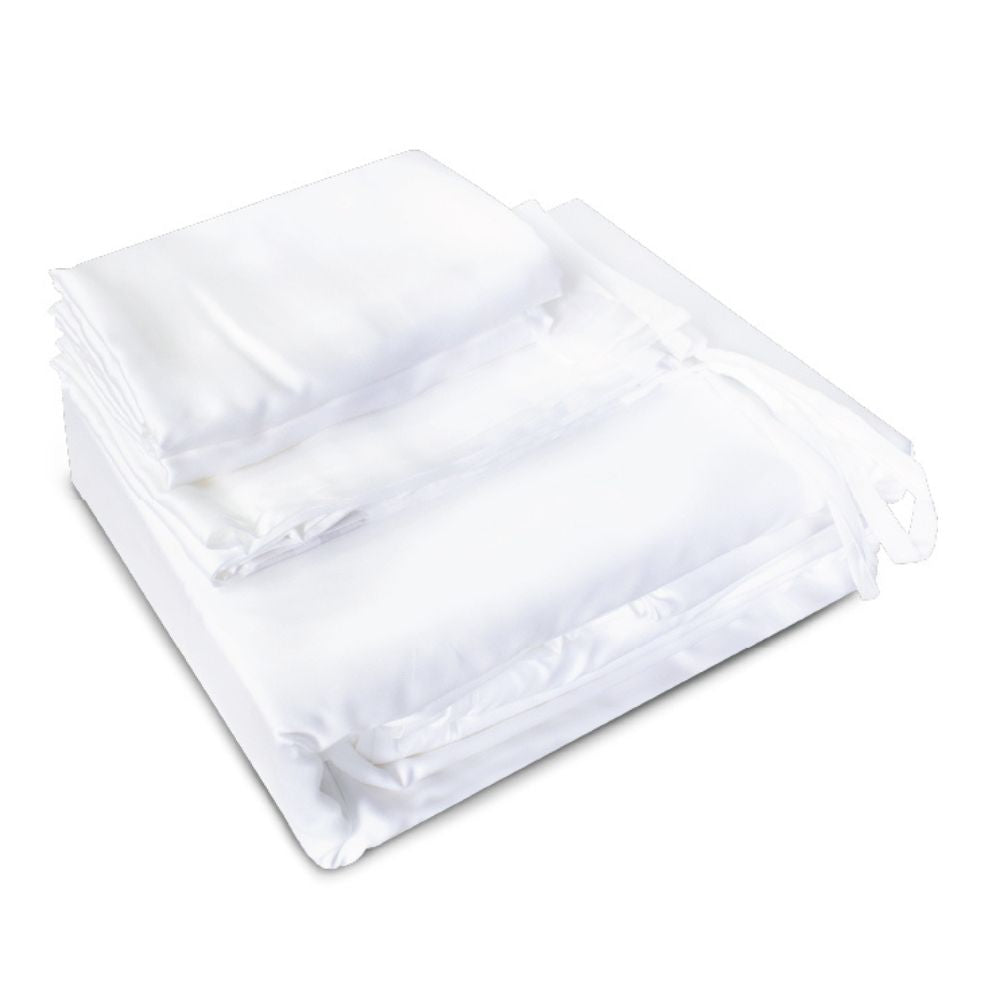 Tencel Solid 1000TC Bed Set 5pcs - White
