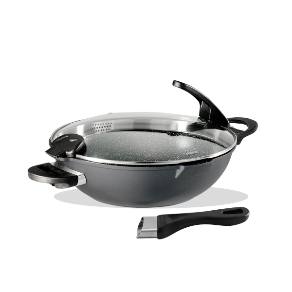 FUTURE Wok Pan with Strainer Lid (32cm)
