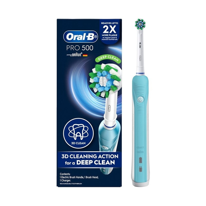 Pro 500 Deep Clean Blue Electric Toothbrush 1s