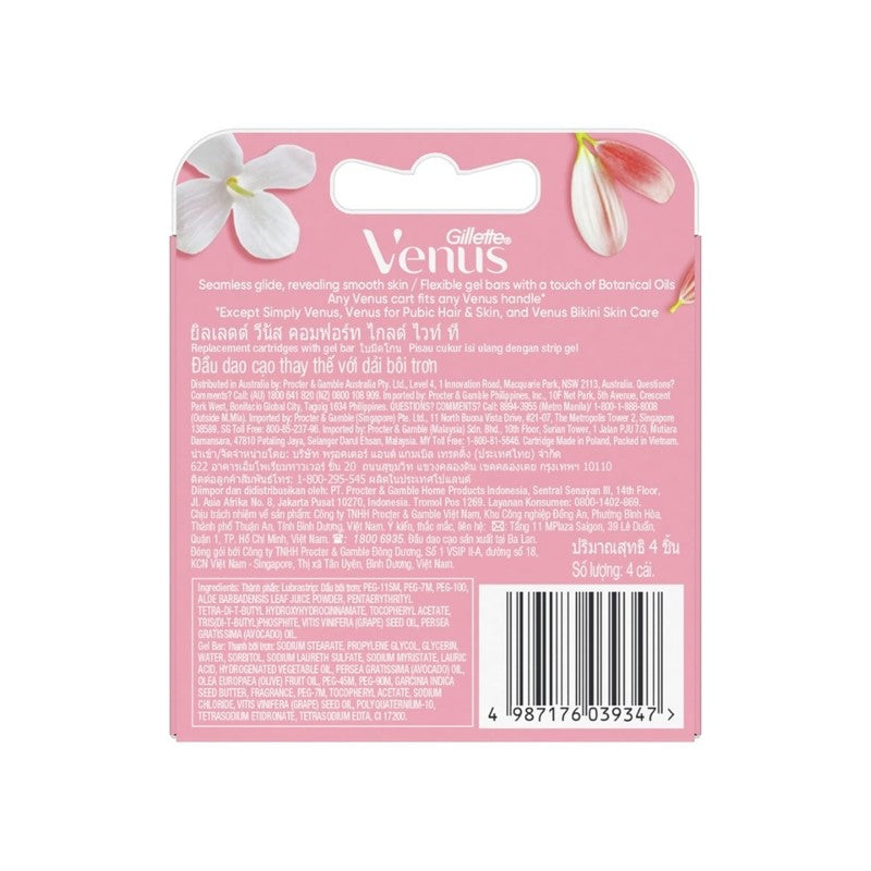Venus Comfortglide White Tea Cartridge Refills 4s