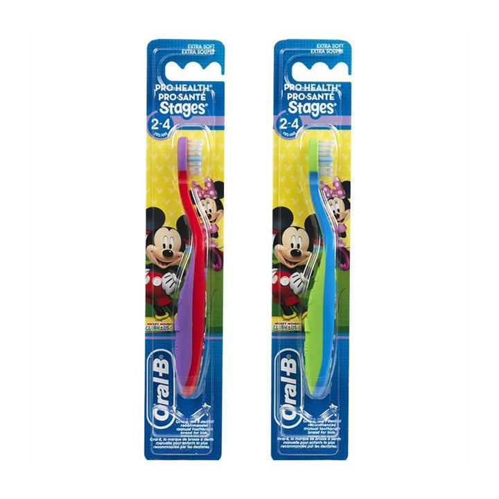Pro-Expert Stages 2 (2-4 Years) Kids Toothbrush - Mickey & Minnie (Assorted)