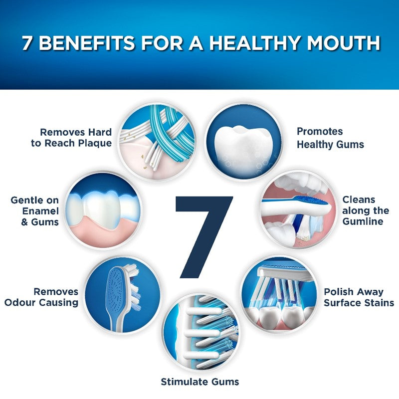 Cross Action 7 Benefits Toothbrush (Soft) 3s