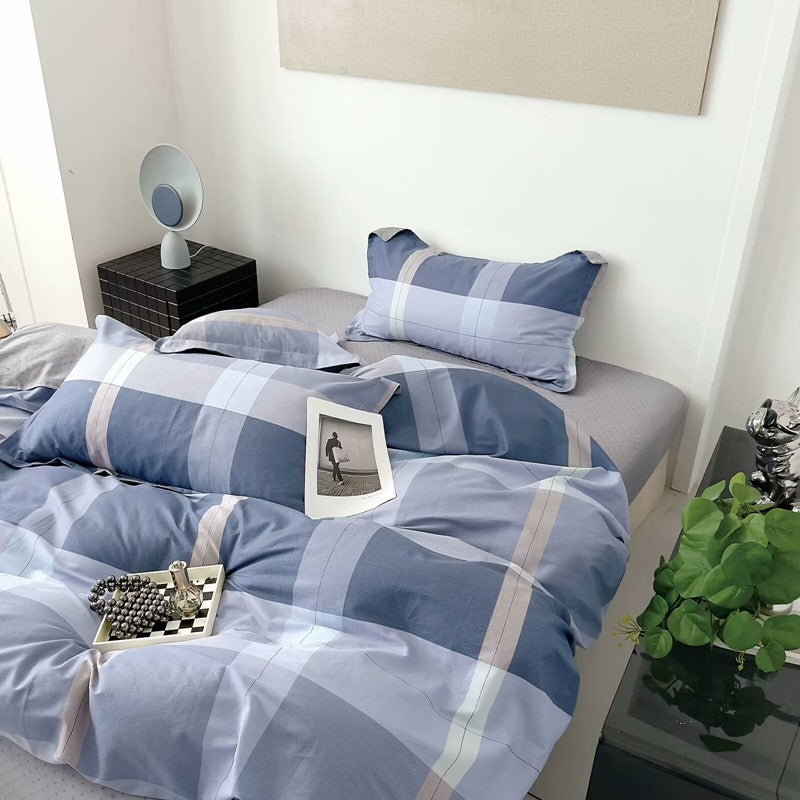 Fitted Sheet Set 1000TC (Blue Grey Lining)