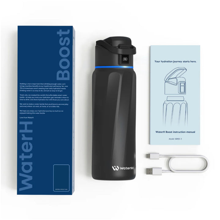 WaterH Boost Smart Water Bottle : 32oz Hydration Tracker with APP & Insulation