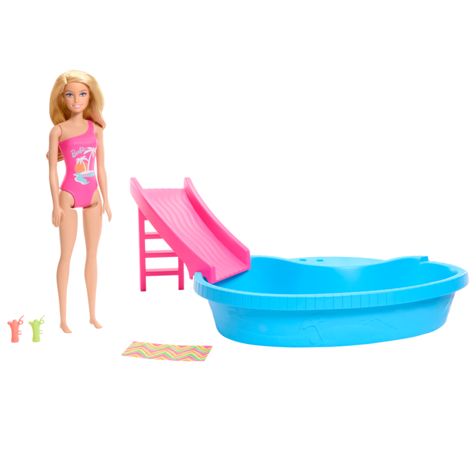 HRJ74 Barbie Ave Pool W/Doll (Blonde) – Isetan Kuala Lumpur