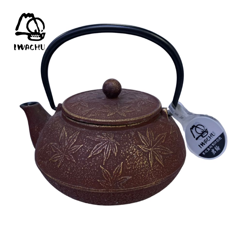 IWACHU Cast Iron Kikkou Teapot Kettle with Tea Strainer 0.65L (Brown & Gold) | Isetan KL Online Store