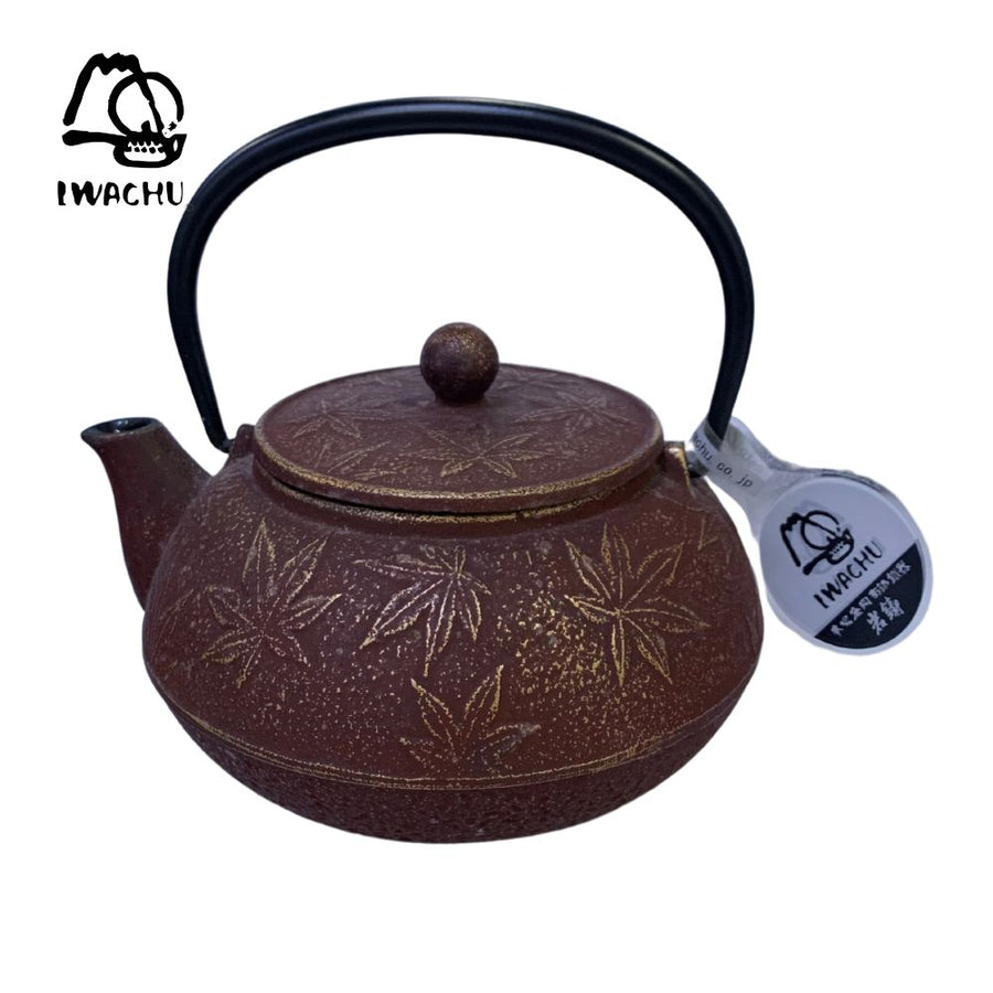 IWACHU Cast Iron Kikkou Teapot Kettle with Tea Strainer 0.65L (Brown & Gold) | Isetan KL Online Store