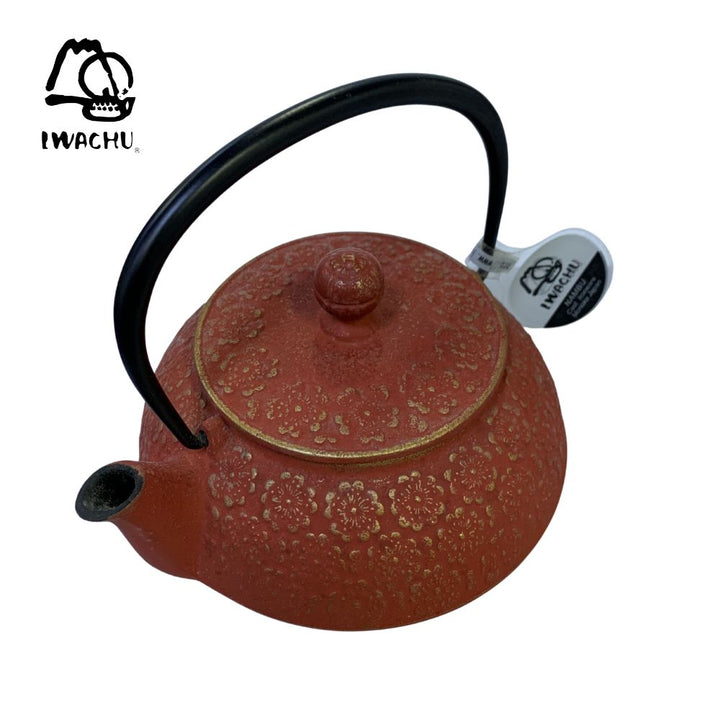 IWACHU Cast Iron Kikkou Teapot Kettle with Tea Strainer 0.65L (Gold & Red) | Isetan KL Online Store