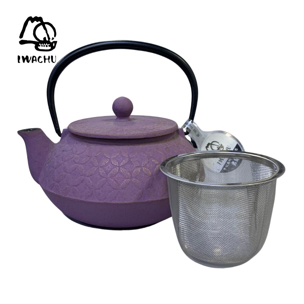 IWACHU Cast Iron Shippo Teapot Kettle with Tea Strainer 0.65L (VIolet & Gold) | Isetan KL Online Store