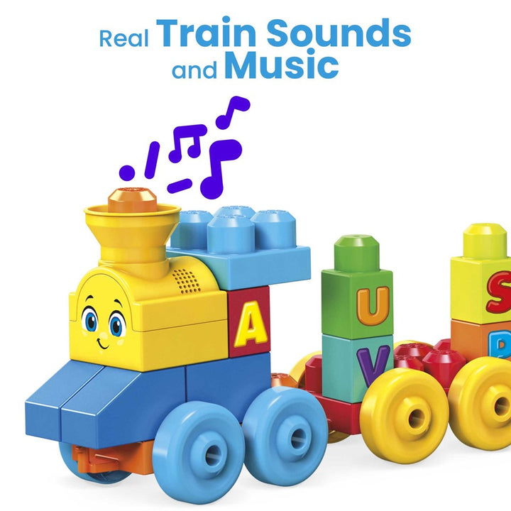 MEGABLOKS FWK22 Toy Blocks ABC Musical Train With Sounds And Music (50 Pieces) for Toddler | Isetan KL Online Store