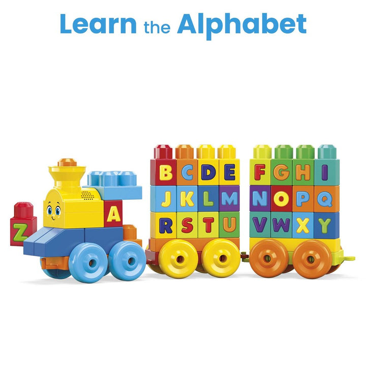 MEGABLOKS FWK22 Toy Blocks ABC Musical Train With Sounds And Music (50 Pieces) for Toddler | Isetan KL Online Store