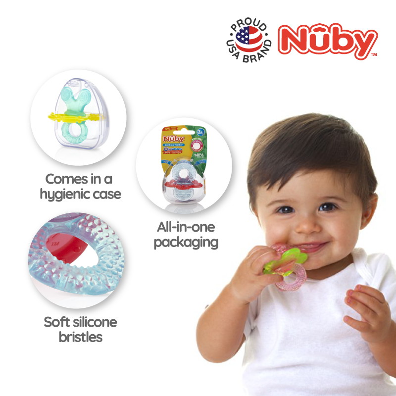 NUBY NB642 Chewbies Silicone Teether & Case Assorted (1pc) | Isetan KL Online Store