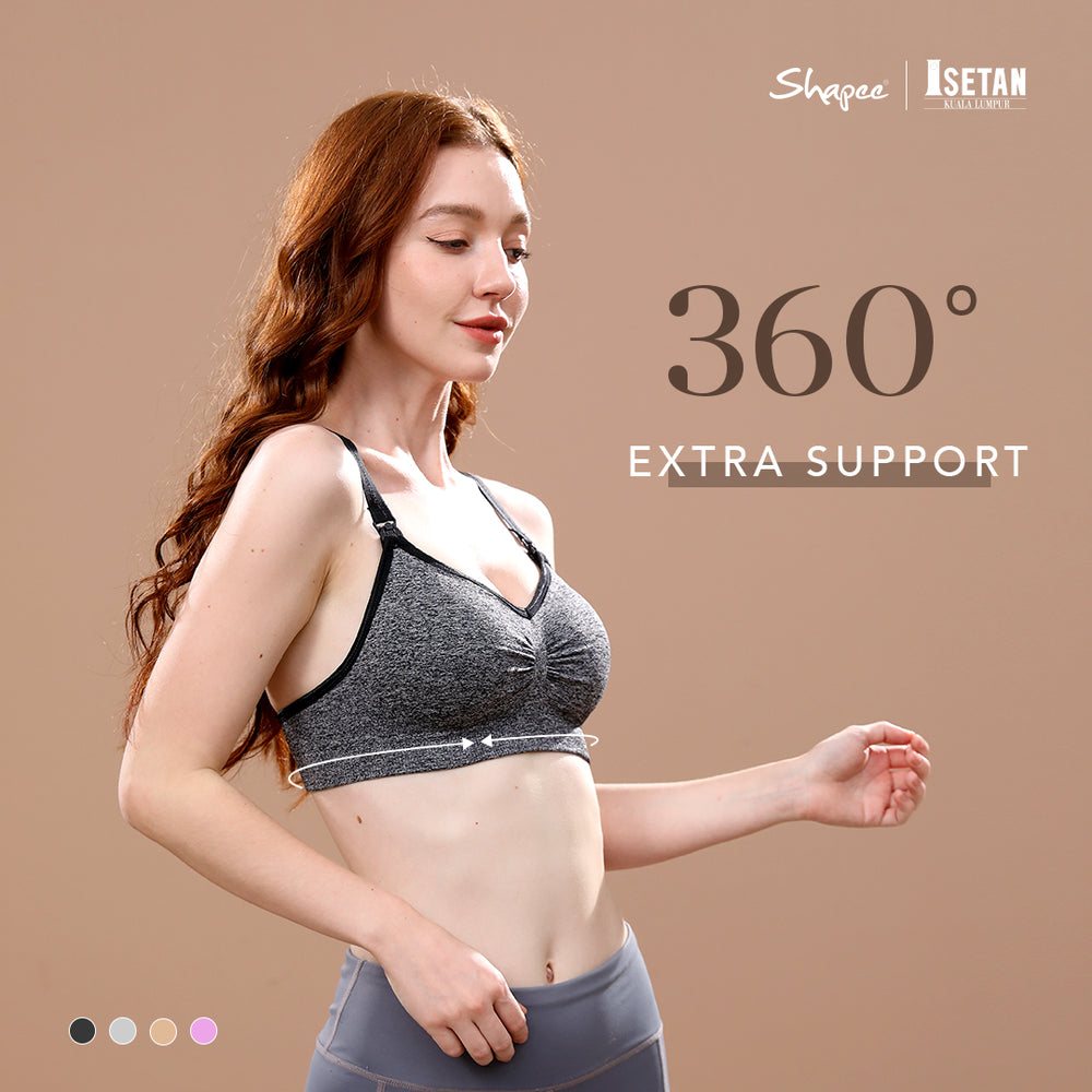 SHAPEE Sassy Nursing Bra (Grey) | Isetan KL Online Store