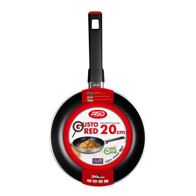 ASD Gusto Red Non-stick Frypan (20-30cm) | Isetan KL Online Store