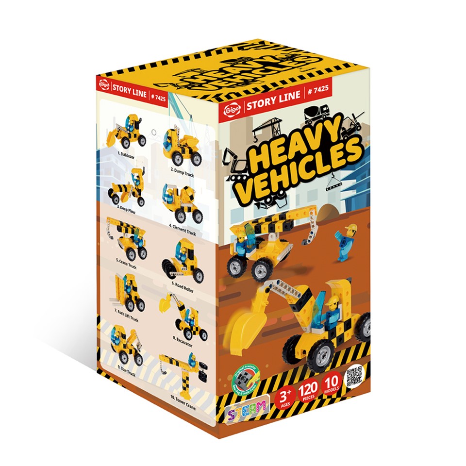 GIGO Story Line - Heavy Vehicles (120pcs) | Isetan KL Online Store