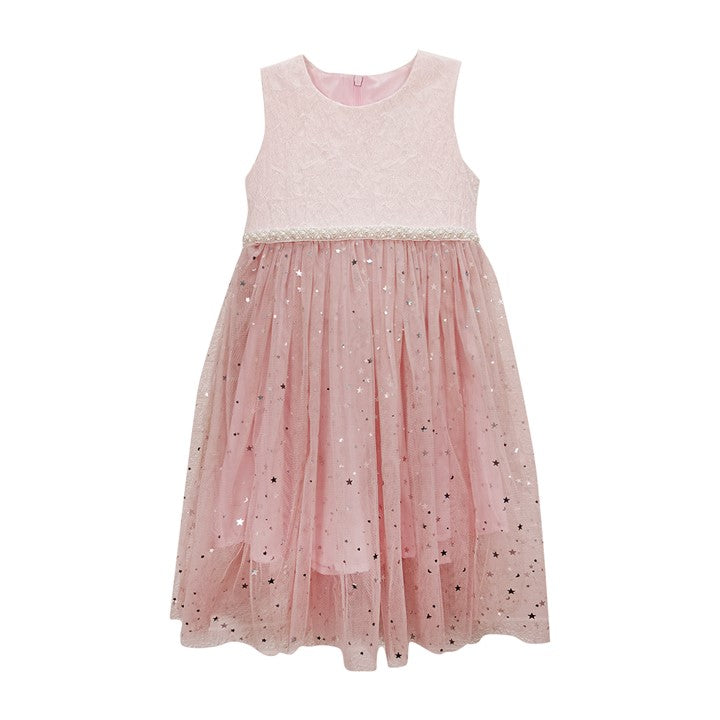 MINI PINK Girl Hologram Pink Shining Stars Party Dress | Isetan KL Online Store