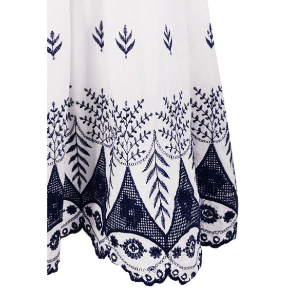 MINI PINK Girls Lace Insert Cotton Embroidery Short Sleeve Dress | Isetan KL Online Store