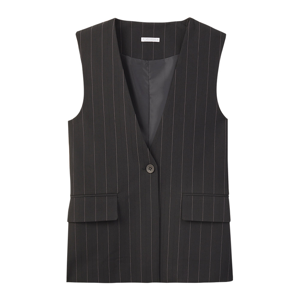 Buy CULTIVATION Black Stripe Vest | Isetan KL Online Store