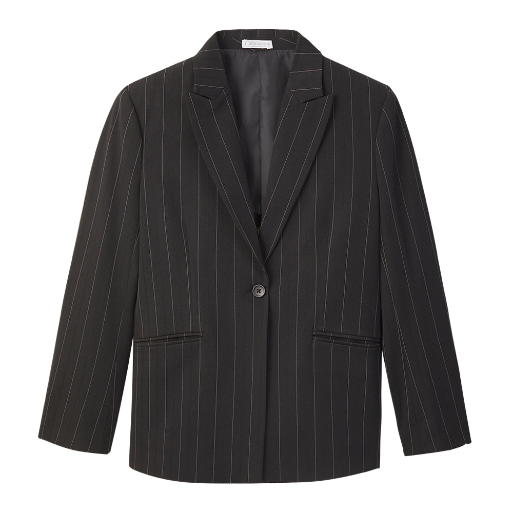 Black Stripe Blazer