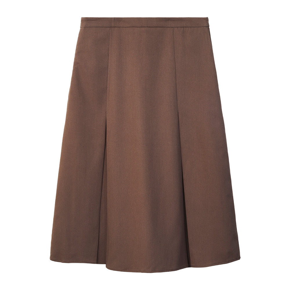 Under Knee Length Skirt (Brown)
