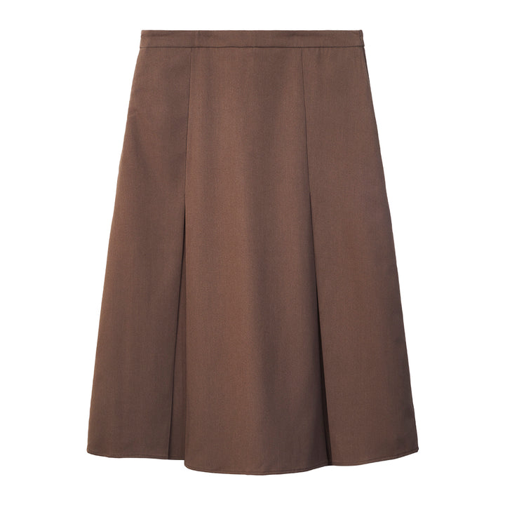 Under Knee Length Skirt (Brown)