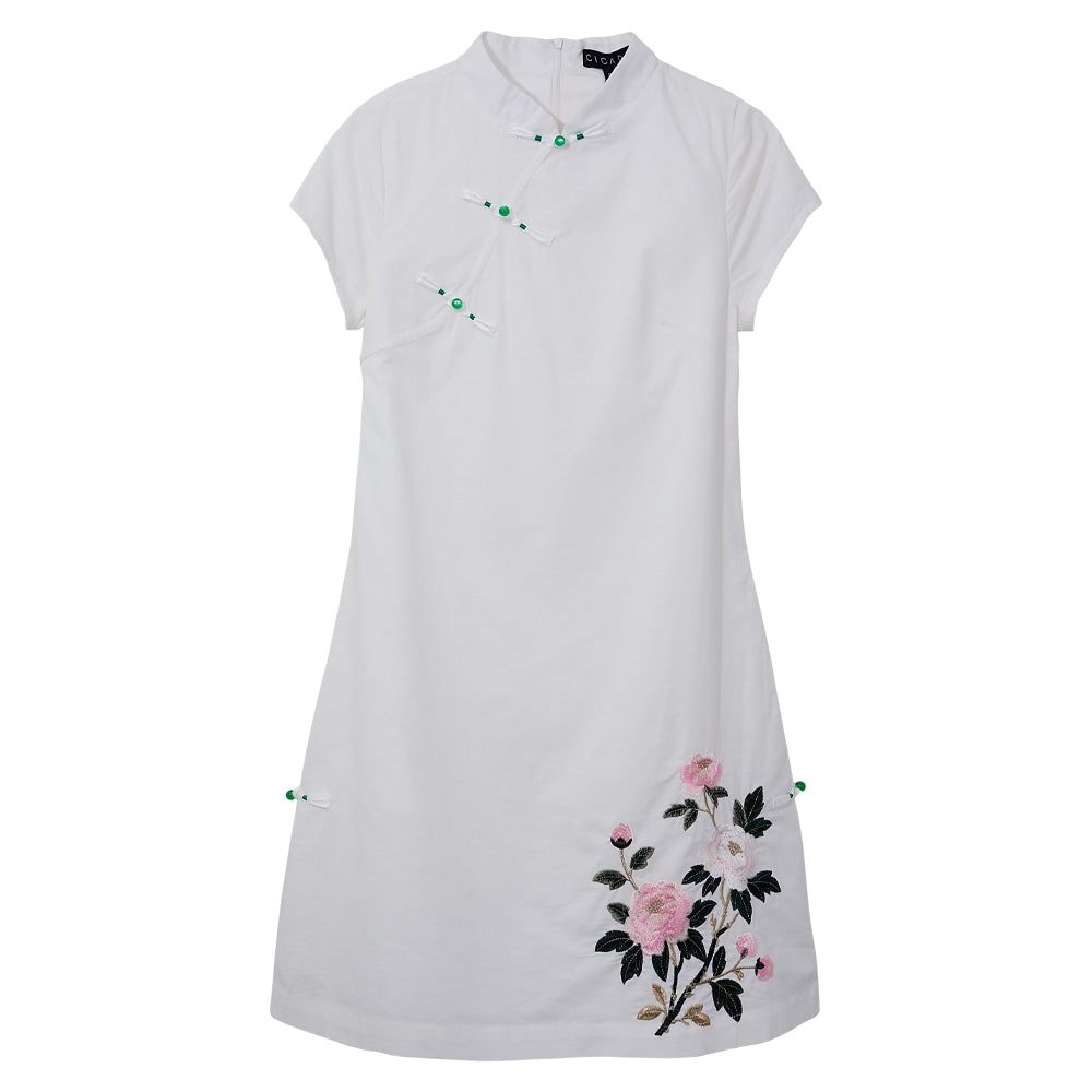 Prosperity Bloom Dress (White)