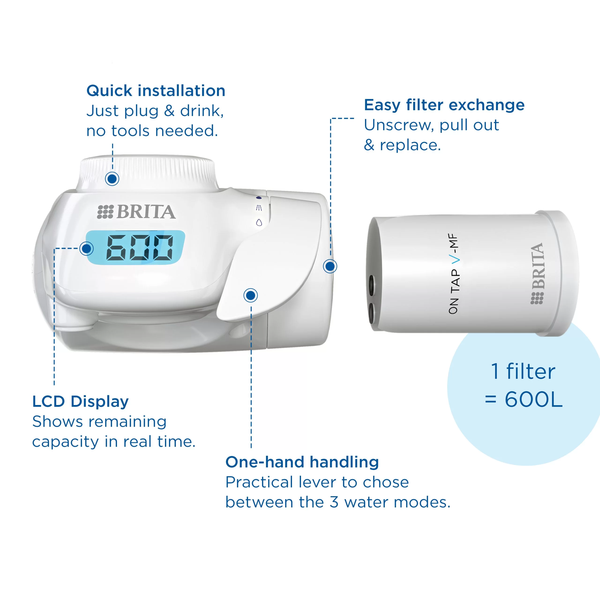 On Tap PRO V-MF Water Filter System with 1 V-MF Filter Cartridge