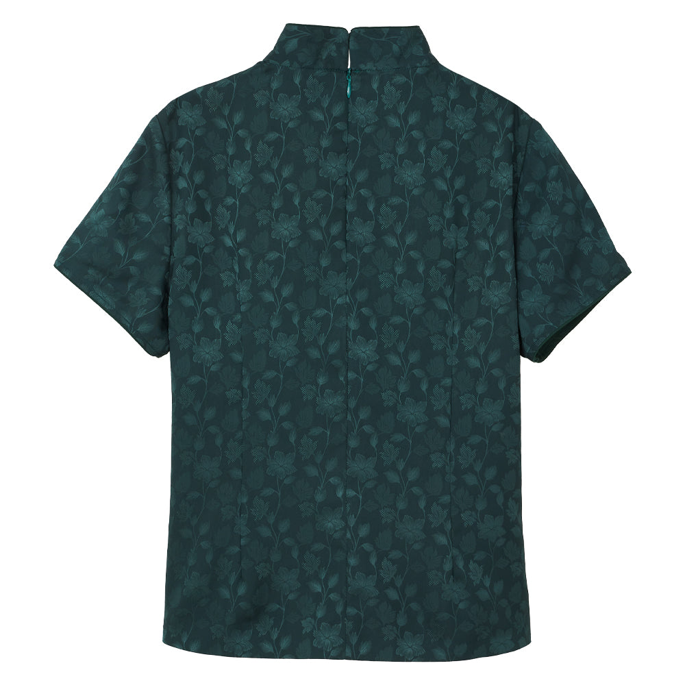 CULTIVATION Fortune Flora Blouse (Emerald) | Isetan KL Online Store