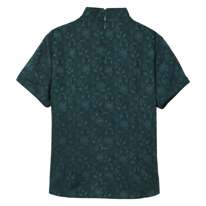 CULTIVATION Fortune Flora Blouse (Emerald) | Isetan KL Online Store
