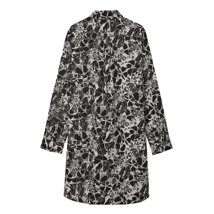 Long Sleeve Floral Shirt (Black)