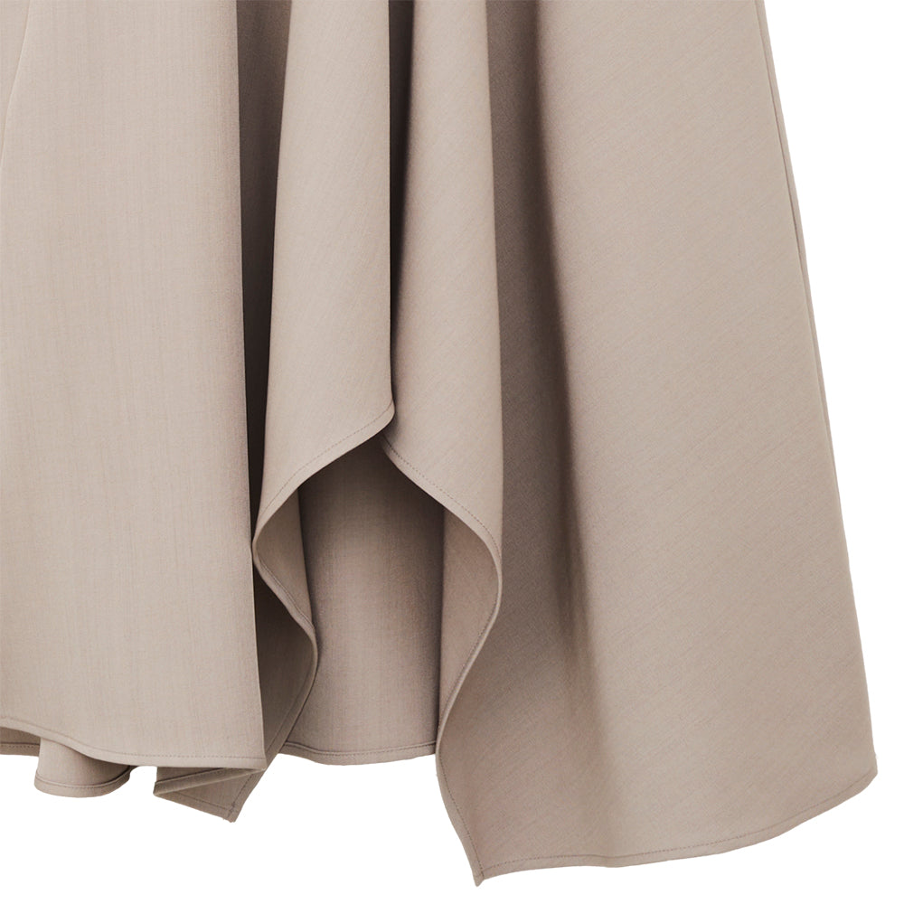 Flare Long Skirt (Beige)