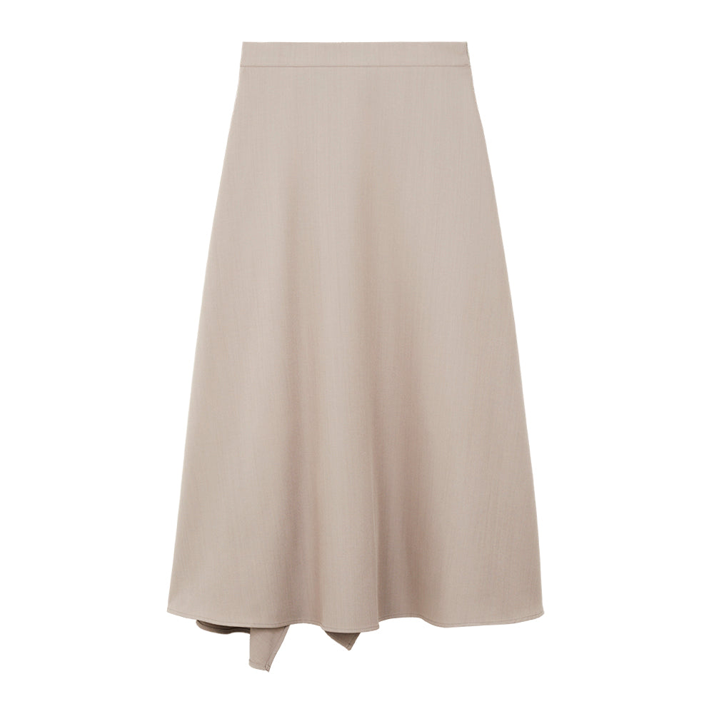 Flare Long Skirt (Beige)