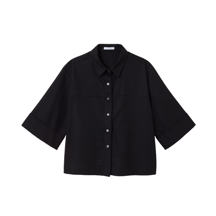 Boxy Button-Up (Black)