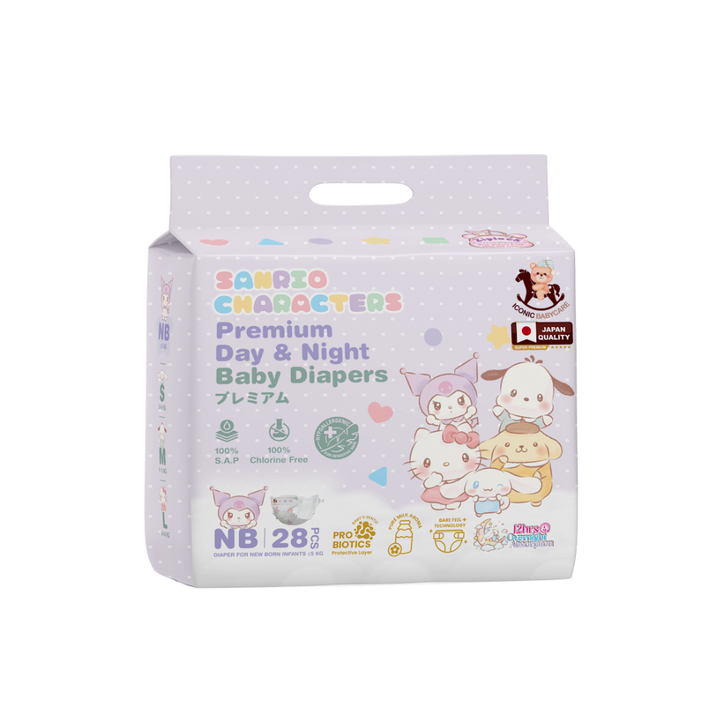 Iconic Babycare x Sanrio Premium Baby Diapers (Tape)