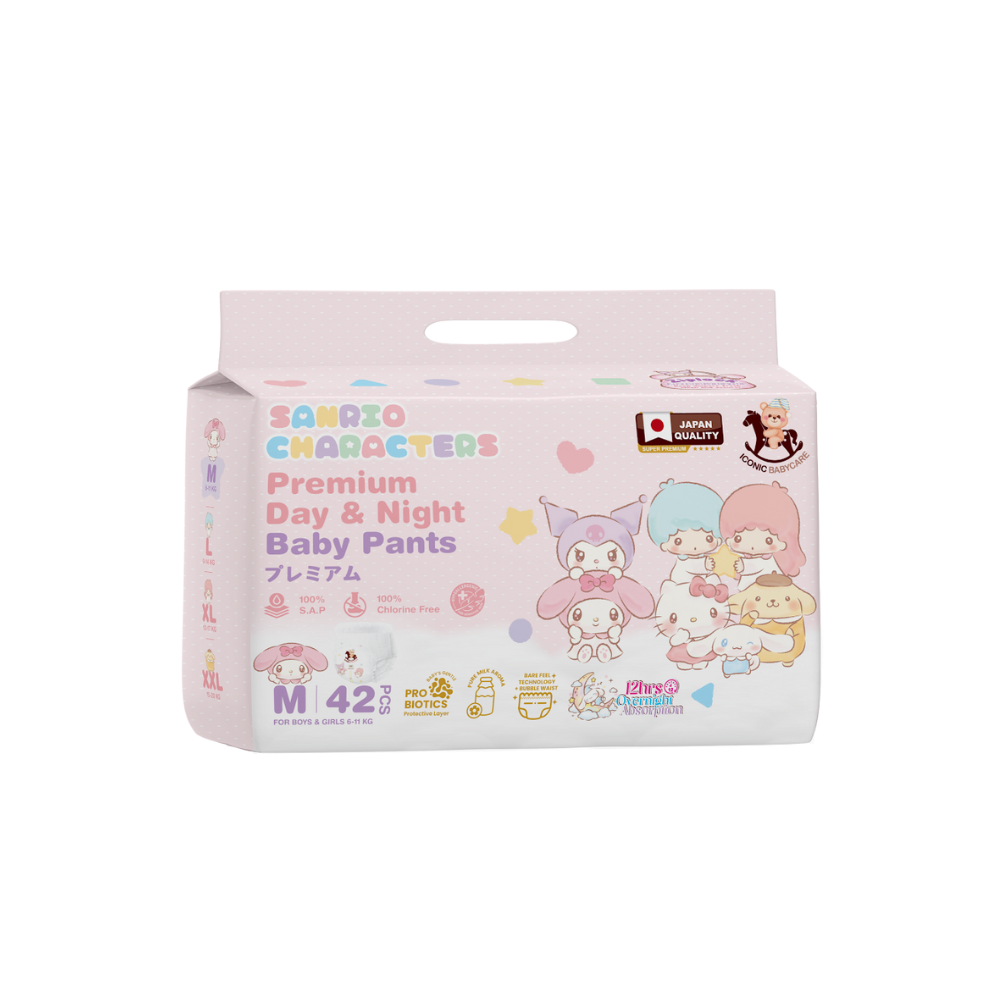 Iconic Babycare x Sanrio Premium Baby Diapers (Pants)